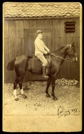 MAROSVÁSÁRHELY 1893. Ciehulski és Csonka : Lovas , Cabinet Fotó  /  Rider Vintage Cabinet Photo - Autres & Non Classés