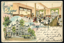 ZOPPOT  1902. Hotel Werminghoff Litho Képeslap  /  Hotel Werminghoff Litho Vintage Pic. P.card - Pologne