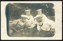 K.u.K. Haditengerészet  I.VH SMS GAA Matrózok Sakkoznak Fotós Képeslap  /  K.u.K. NAVY WW I. SMS GAA Sailors Playing Che - Hongarije