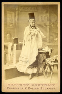 BUDAPEST 1876. Koller Károly : Hölgy Népviseletben , Bolberitz Család,  Cabinet Fotó  /  Lady In Traditional Costume Bol - Altri & Non Classificati