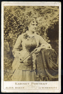 SELMECBÁNYA 1875-80 Ca Baker : Hölgy, Cabinet Fotó  /  Lady Vintage Cabinet Photo - Other & Unclassified
