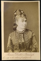 BUDAPEST 1878. Borsos Doctor és Varságh : Hölgy, Cabinet Fotó  /  Lady Vintage Cabinet Photo - Otros & Sin Clasificación