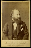 BUDAPEST 1878. Borsos Doctor és Varságh : Ismeretlen Férfi, Cabinet Fotó   /  Unknown Man Vintage Cabinet Photo - Autres & Non Classés