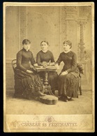 KOLOZSVÁR 1880. Cca. Császá és Feistmantel : Hölgyek Cabinet Fotó  /  Ladies Vintage Cabinet Photo - Otros & Sin Clasificación