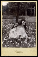 SZATMÁR 1900. Ca. Scherling Antal : Lány, Nagyon Jó Cabinet Fotó  /  Girl Very Good Vintage Cabinet Photo - Autres & Non Classés