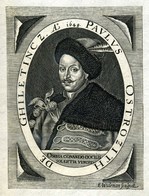 Ostrozith De Ghiletincz, Paul Von (- 1652)  Rézmetszetű Mellképe  XVII Sz.  14*11 Cm - Prenten & Gravure