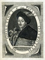 Ostrozith De Ghiletincz, Paul Von (- 1652)  Rézmetszetű Mellképe  XVII Sz.  14*11 Cm - Prints & Engravings