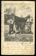 ZSOLNA 1900. Cigányok Képeslap, Egykörös Várna Bélyegzéssel  /  Gypsy Vintage Pic. P.card, Single Cycle Várna Pmk - Hungría