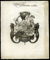 Bayros, Franz Von Ex Libris , Hotel Pannónia Szálloda Dombor Nyomással 19*16 Cm - Estampas & Grabados