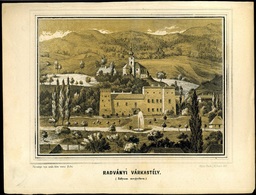 Radványi Kastély Zólyom Megyében Varsányi.kőrajza , Litográfia 1853. 27*21 Cm - Prenten & Gravure