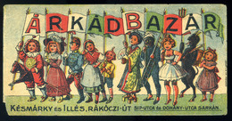 SZÁMOLÓ CÉDULA  Régi Reklám Grafika , Árkád Bazár  /  BAR TAB Vintage Adv. Graphics Arcade Bazaar - Unclassified