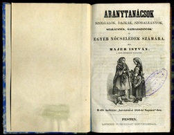 ISTVÁN Bácsi Naptára… Képes Kalendáriom 1856-ra. 856. 176 P., 24 Szt. Lev. (hirdetések). Szövegközti Fametszetekkel Gazd - Covers & Documents