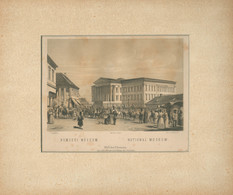 Alt, Rudolf - Franz Xaver Sandmann: Nemzeti Múzeum , 18*13 Cm Paszpartuban  /  Nat. Museum - Lithographies