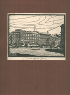 Műhlfeith János: 1920. Budapest , Aláírt Fametszet  23*18 Cm - Estampes & Gravures