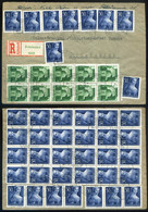 FELSŐNÁNA 1945.09. Ajánlott Levél 54 Db Bélyeggel Szekszárdra Küldve - Lettres & Documents