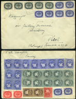 SUMONY 1946.05. Dekoratív 40 Bélyeges Infla Levél, Postaügynökségi Bélyegzéssel Pécelre Küldve  /  Decorative 40 Stamp I - Brieven En Documenten