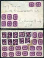 SZIL 1946. 06.11. (19 Dsz Első Nap) Dekoratív Inflációs Levél Sz USA-ba Küldve - Brieven En Documenten