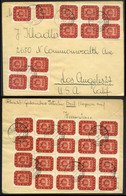 BUDAPEST 1946. (19 Dsz. 1. Nap) Dekoratív,  32 Bélyeges Infla Levél Los Angeles-be Küldve - Lettres & Documents