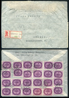 BUDAPEST 1946.05.24. Ajánlott Levél Svájcba Küldve 96 X 5 MillioP Bélyeggel, Ebből 72 Db Csatolt Papírlapon, érk. Bélyeg - Brieven En Documenten