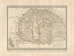 Magyar Országnak Közönséges Mappája , 1810. Márton , Rézmetszet, Térkép Képméret .  30*22 Cm  /  Hun. Nat. Common Folder - Estampes & Gravures