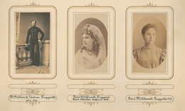 Báró Mühlwerth-Gartner Frigyes , Frigyesné és Gyermekük  Visit Fotó Korabeli Albumlapon 1885 Ca.  /  Count And Countess  - Autres & Non Classés