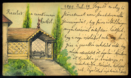 SOLTSZENTIMRE 1899. Festett 2Kr-os Díjjegyes Levlap  /  Painted 2Kr Stationery P.card - Gebruikt