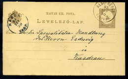 ALSÓRÉPÁS 1895. Díjjegyes Levlap, Szép Bélyegzéssel   /  Stationery P.card Nice Pmk - Gebruikt