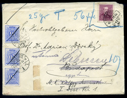 BUDAPEST 1940. érdekes, Tovább és Visszaküldött Levél, Többszörös Portózással, érdemes Tanukmányozni.. - Covers & Documents