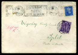 BUDAPEST 1935. Levél Poste Restante Jugoszláviába Küldve, Portózva - Brieven En Documenten