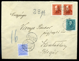 ZALAEGERSZEG 1937. Arcképek 10+2*5f -rel Bérmentesített 2. Súlyf. Levél 16f Portózással - Covers & Documents