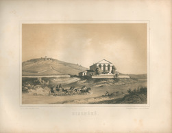 DISZNÓKŐ , Kőnyomatos Látkép, 1867. Keleti Gusztáv, Képméret 25*16cm  /  Litho Town View By Gusztáv Keleti - Unclassified