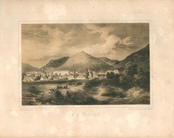 SÁTORALJAÚJHELY, Kőnyomatos Látkép, 1867. Keleti Gusztáv, Képméret 25*16cm  /  Litho Town View Gusztáv Keleti - Zonder Classificatie