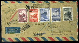 SOPRON 1953. érdekes Légi Levél Chile - Ből Visszaküldve, Csatolt "lejelentés" El ! Ritkaság! - Covers & Documents