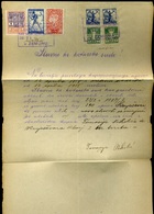 ZIMONY 1919. Érdekes Dokumentum Magyar Okmány Bélyeggel + SHS Bélyegekkel - Lettres & Documents