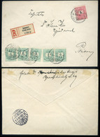 BUDAPEST 1897. Ajánlott Levél, Ritka és Látványoe Előoldali 5Kr +5*3Kr Bérmentesítéssel Pozsonyba Küldve  /  Reg. Letter - Oblitérés