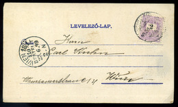 VÁC 1899. 2Kr Céges Levelezőlap Bécsbe Küldve  /  2 Kr Corp. P.card To Vienna - Gebruikt