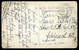 I. VH Képeslap Luftfahrtruppen  Fliegeretappenpark Bélyegzéssel  /  WW I. Vintage Pic. P.card With Luftfahrtruppen And F - Gebruikt