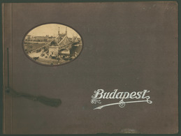 BUDAPEST Divald Fotó Album Ca 1910. 16 Db Beragasztott Divald-fényképet Tartalmazó Haránt Alakú, Zsinórfűzéses Album   / - Zonder Classificatie