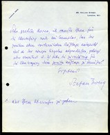 STEFAN Zweig, 1881-1942. Író, Aurográf Levele , Az író Londoni Emigrácoós Korszakából (1934-39.)  /  Autograph Letter Fr - Non Classés