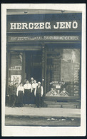 BUDAFOK 1940. Herczeg Jenő Kereskedése, Fotós Képeslap  /  Jenő Herczeg Store Photo Vintage Pic. P.card - Hungría
