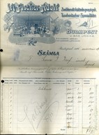 BUDAPEST  1906. Fischer Adolf Zsebkendő Különlegességek, Fejléces, Céges Számla  /  Adolf Fischer Special Tissues Letter - Zonder Classificatie