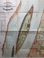 MARGITSZIGET 1872. Kőnyomatos, Kihajtható Térkép  60×76 Cm, Halácsy Sándor   /  MARGARET ISLE Litho Foldout Map - Estampes & Gravures