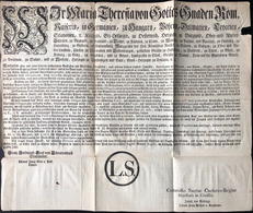 1771. Hírdetmény A Bécsi Börze Megallapításáról, Dekoratív Nyomtatvány  /  Bulletin About The Establishment Of The Vienn - Zonder Classificatie