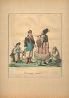 Pest Vármegyei Parasztok, Litográfia , Képméret 26*19 Cm Kohlman Károly, Regélő 1837  /  Pest County Peasants Litho By K - Zonder Classificatie