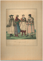 BÁCS VÁRMEGYEI Parasztok  Litográfia , Képméret 26*19 Cm Kohlman Károly , Regélő 1837.  /  Bács County Peasants Litho By - Zonder Classificatie