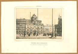 VELENCE 3db Litográfia, 1850. Ca. Képméret : 23*16 Cm  /  VENICE 3 Litho - Prenten & Gravure