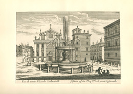 RMA A J. Szép Rézmetszet , Roman Sandrart 1685-ben Nürnbergben Megjelent" "Romanorum Fontinalia ..." Sorozatából  31*22 - Prints & Engravings