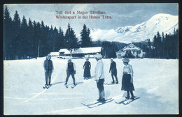 TÁTRA 1914. Téli Sport, Régi Divald Képeslap  /  Winter Sport Vintage Divald Vintage Pic. P.card - Hungría