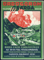 ÖRDÖGOROM CSÁRDA Reklám Kisplakát, Klösz   1930-35. Ca.  24*18 Cm  /  Ördögorom Inn Adv. Small Poster - Zonder Classificatie