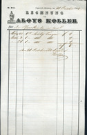 MAGYARÓVÁR 1856. "Zum Indianer" Aloys Koller Kereskedése, Fejléces Számla  /  Koller Aloys Store Letterhead Bill - Unclassified